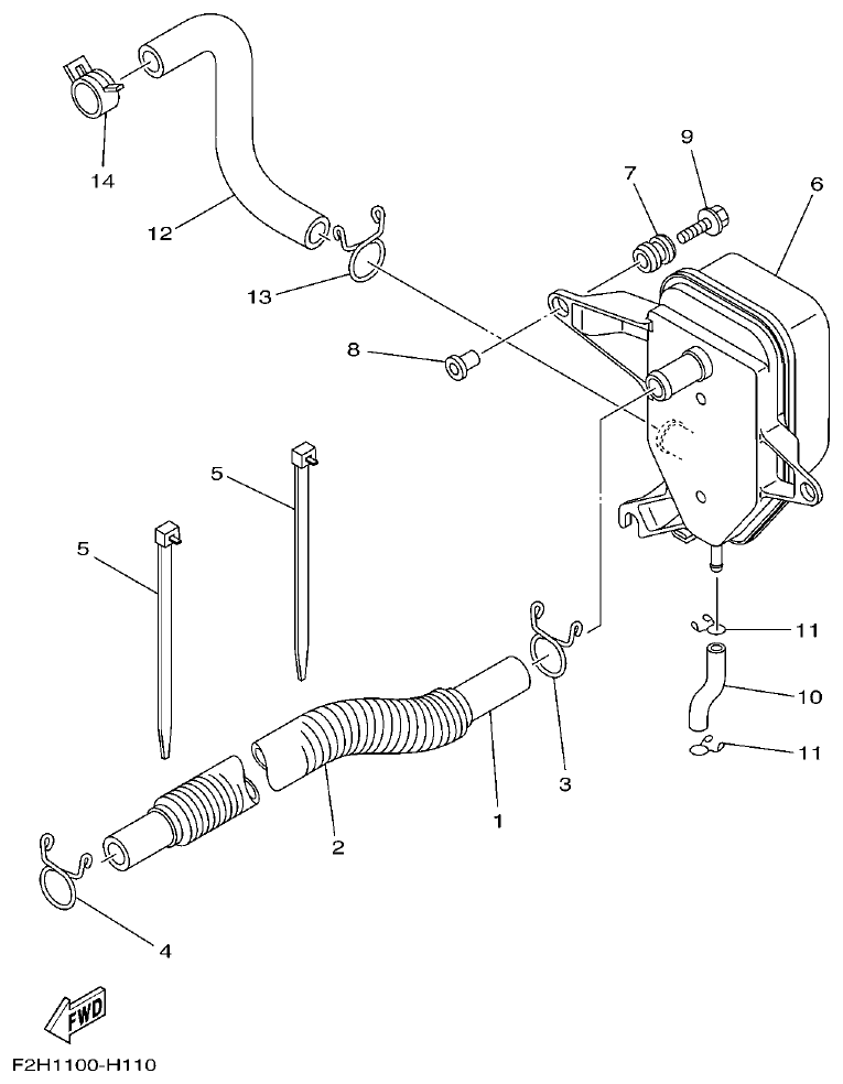 Yamaha FY1800-1HF2H300EA(1)_DE BREATHER OIL parts diagram